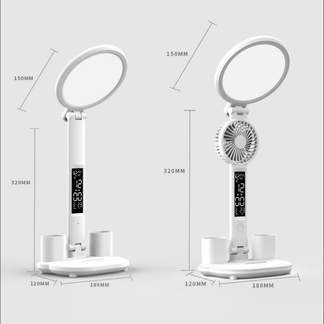  LED Clock USB Chargeable Table Lamp