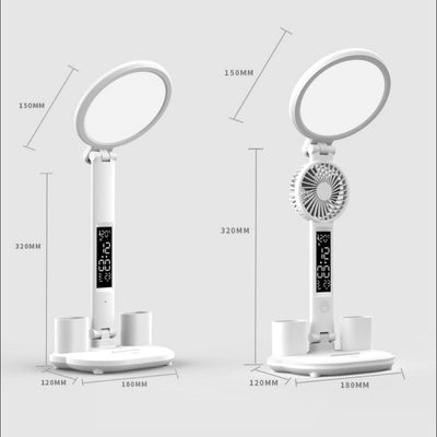  LED Clock USB Chargeable Table Lamp