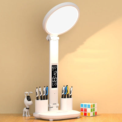  LED Clock USB Chargeable Table Lamp