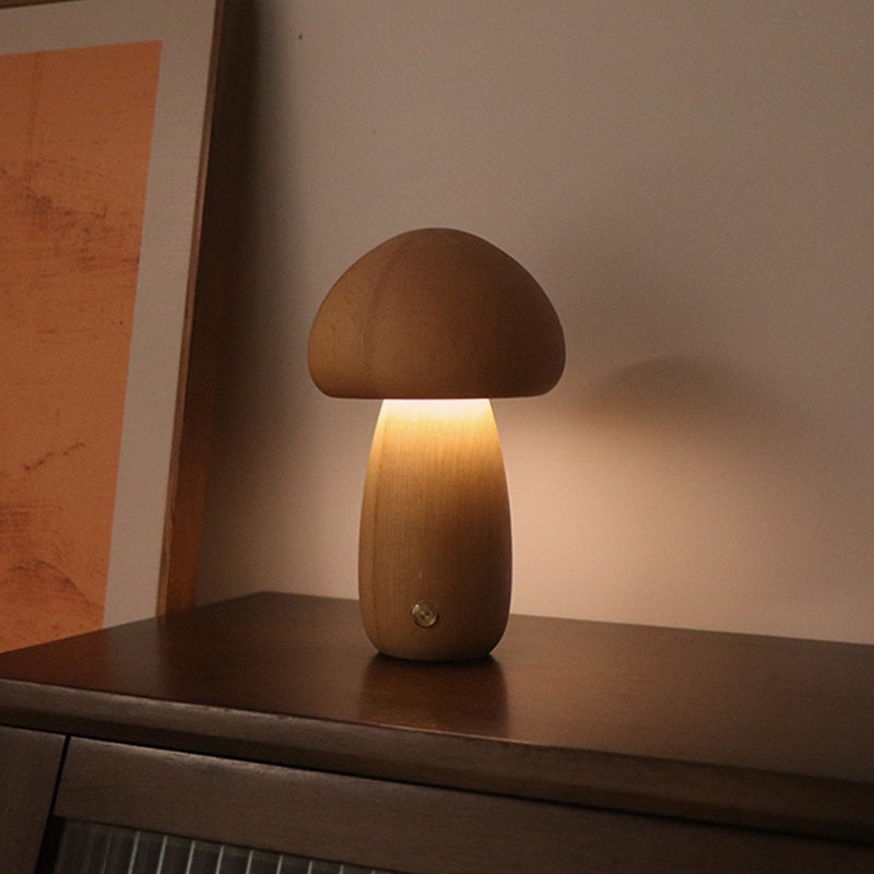  Wooden Cute Mushroom LED Night