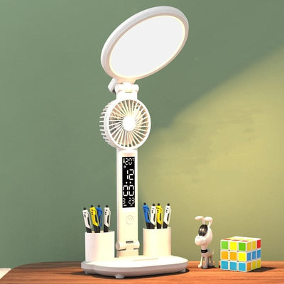  LED Clock USB Chargeable Table Lamp