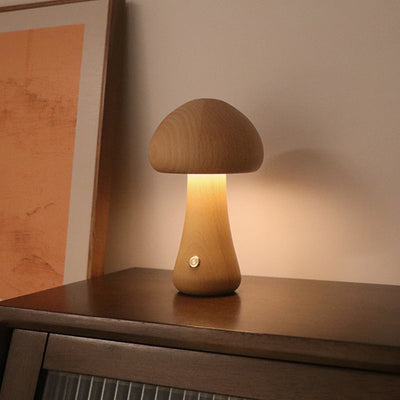  Wooden Cute Mushroom LED Night